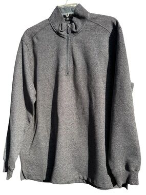 RAINFOREST Sz L EUC Men's Zip-Front Fleece Pullover - Charcoal